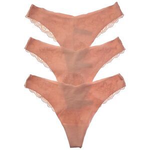 Journelle Womens  3Pk Estelle Thong, Blush